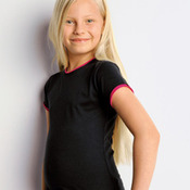 Girls’  4.2 oz. Short-Sleeve Jersey 2-in-1 T-Shirt