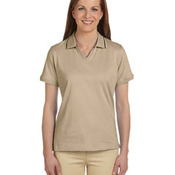 Ladies' 5.9 oz. Cotton Jersey Short-Sleeve Polo with Tipping